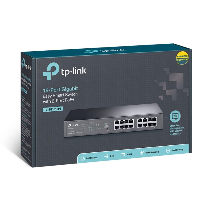 TP-Link TL-SG1016PE Gerido L2 Gigabit Ethernet (10/100/1000) Energia…