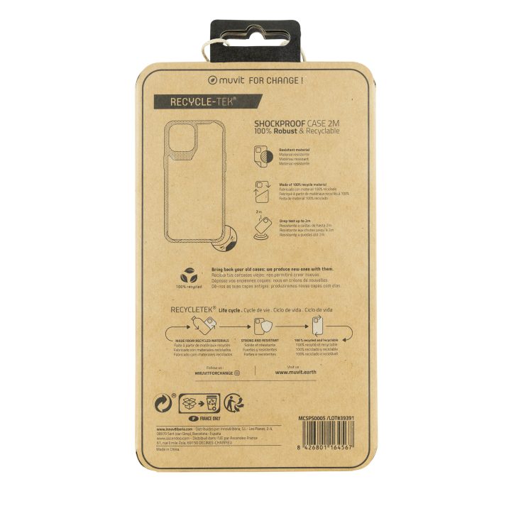 Muvit shockproof 2m case for Apple iPhone 12-12 pro clear-black…