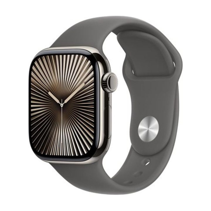 Apple Watch Series 10 GPS + Cellular 42mm Natural Titanium Stone Gray…