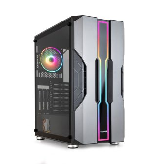 Caixa Semitorre Gaming TooQ TQGCC103-B “NIGHTCITY” Preta