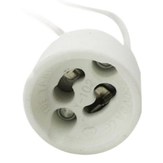 Silver GU10 230V 15 cm lamp holder by Silver Electronics (bag of 50…