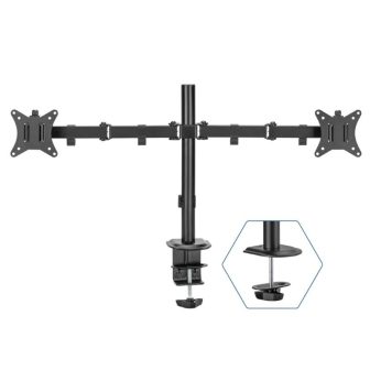 iggual SPM02 Suporte de pinça para 2 monitores 17"-32"