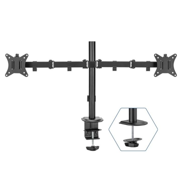 iggual SPM02 Suporte de pinça para 2 monitores 17"-32"