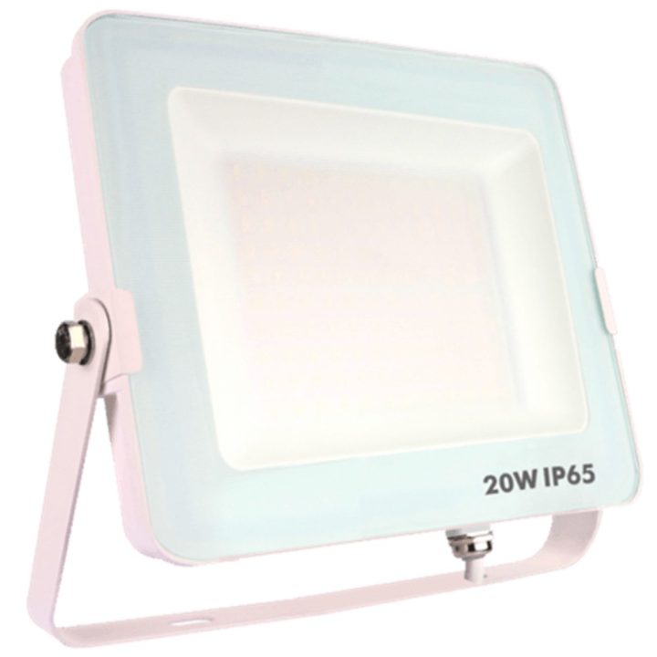 Silver Foco LED projector IP65 20W 3000K 1600LM white (173021)
