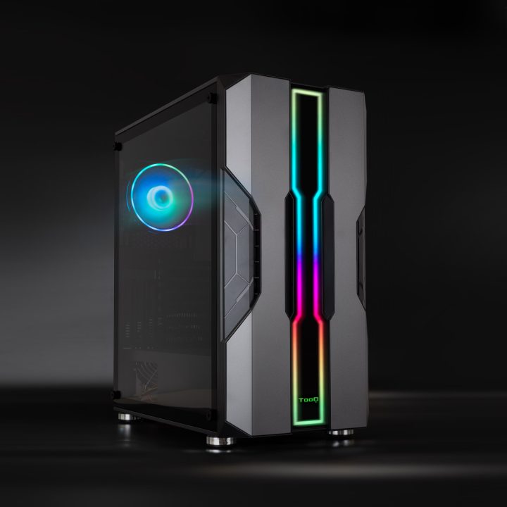 Caixa Semitorre Gaming TooQ TQGCC103-B “NIGHTCITY” Preta