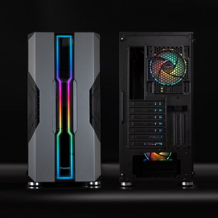 TooQ Mid-Tower Gaming Case TQGCC103-B “NIGHTCITY” Black