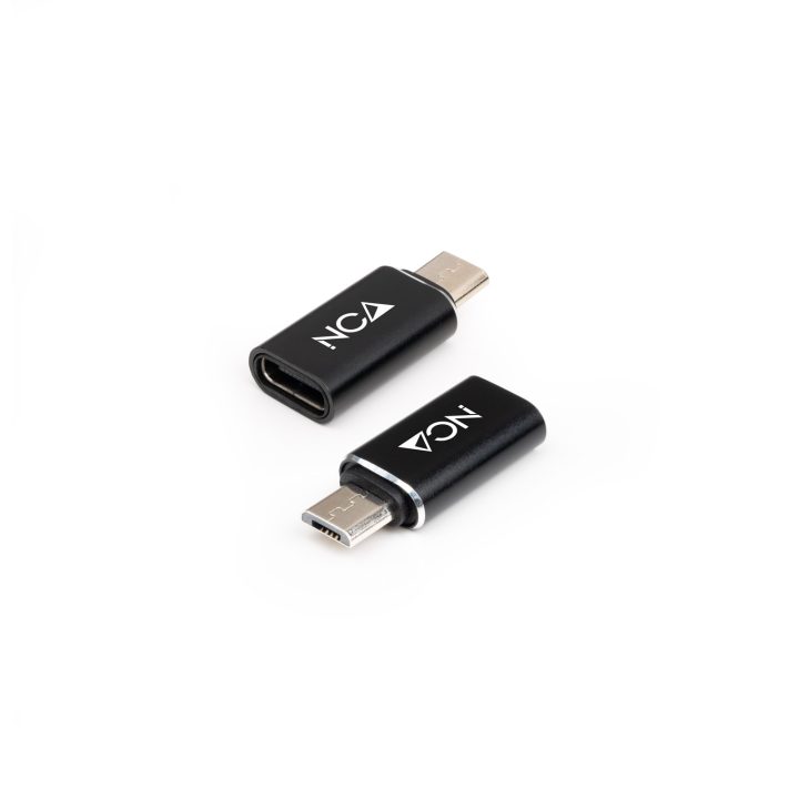 Nanocable Micro USB to USB-C Adapter, Micro B/M- USB-C/H, Black