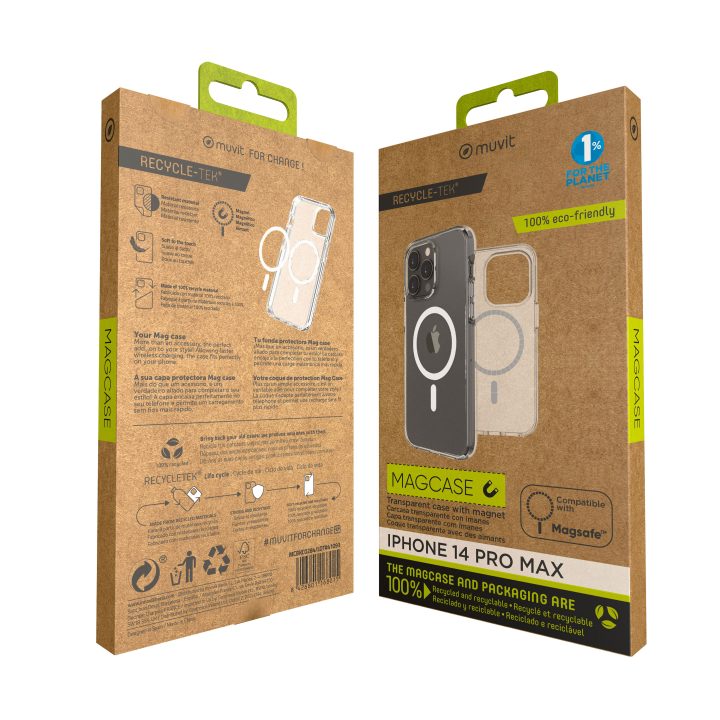 Muvit Recycletek MagSafe Clear Case for Apple iPhone 14 Pro Max…