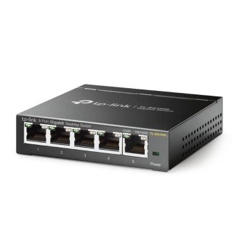 TP-Link TL-SG105S No administrado Gigabit Ethernet (10/100/1000) Negro