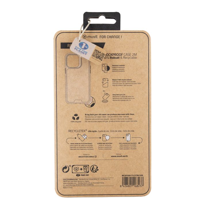 Muvit shockproof 2m case for Apple iPhone 14 Pro Max transparent…