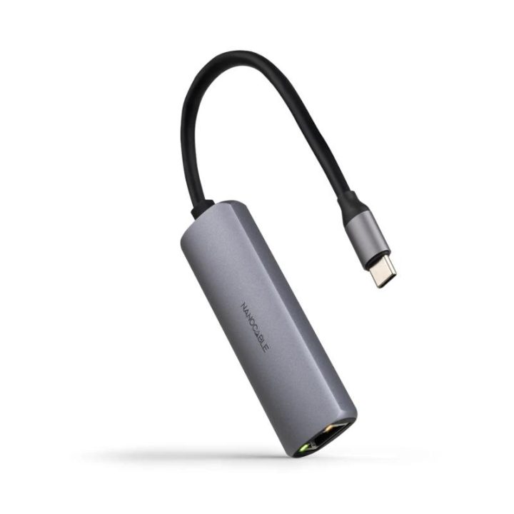 Nanocable Adaptador USB-C 3.1 a RJ45, con PD 100W, USB-C/M, Aluminio…