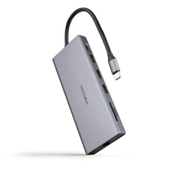 Nanocable Hub USB-C 12 em 1, Conversor USB-C 3.1 para 3xUSB-A 3.2 +…