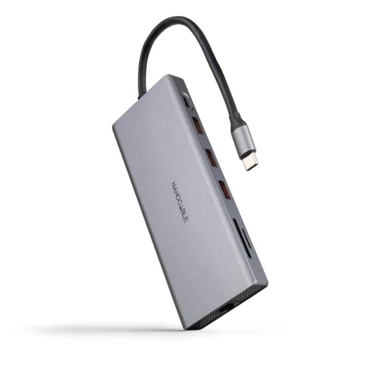 Nanocable Hub USB-C 12 em 1, Conversor USB-C 3.1 para 3xUSB-A 3.2 +…