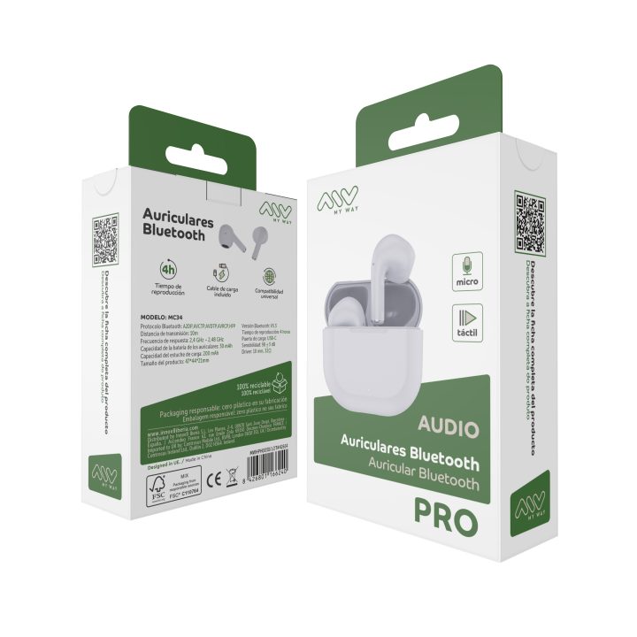Myway MWHPH0030 Wireless Headphones White