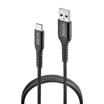 NGS KNOT-AC USB 2.0 Cable 1 m USB A USB C 0.48 Gbit/s 100 W Black