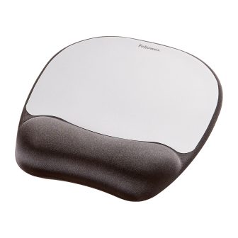 Fellowes 9175801 tapete de rato Preto, Prata