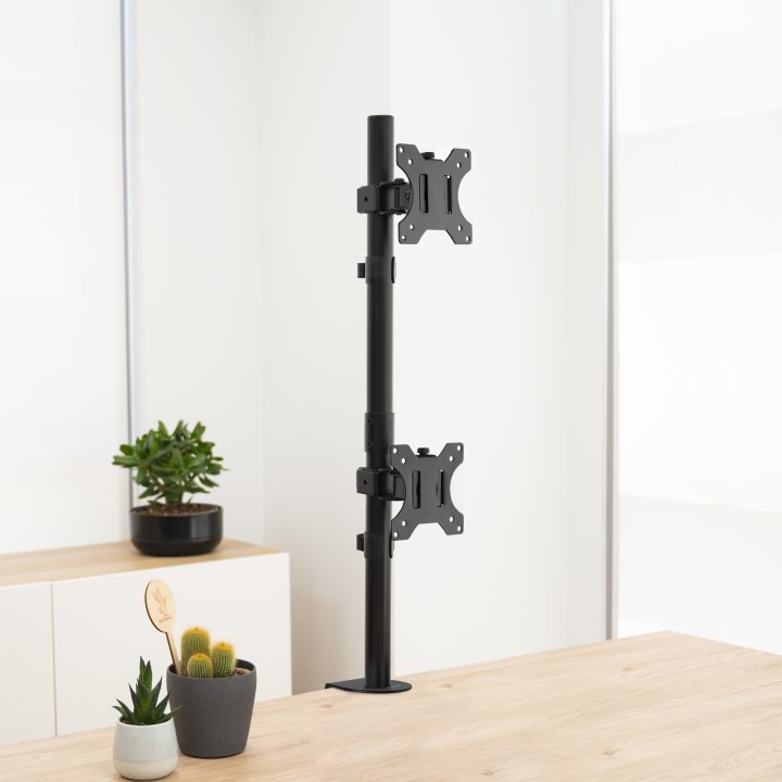 TooQ Desktop Monitor Stand, Swivel and Tilt, Vertical, for 2 Screens…