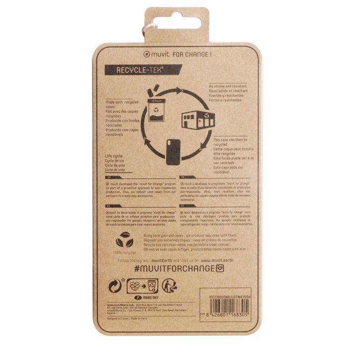 Capa Muvit recycletek para Apple iPhone 14 plus preta (MCCRS0340)