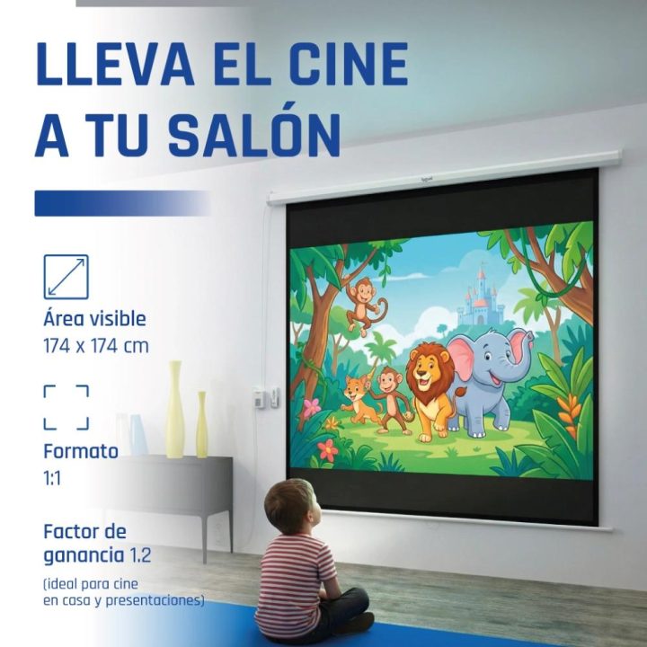 Iggual Ecrã elétrico 1:1 100" 180X180 cm (IGG319215)