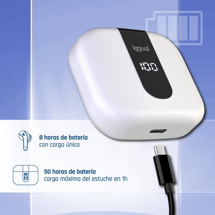 iggual Blan auriculares intrauditivos True Wireless