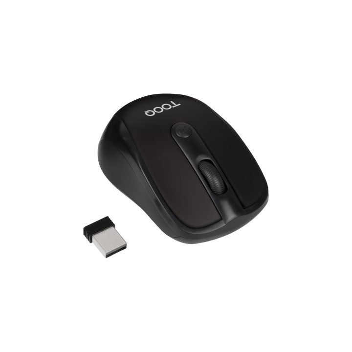 TooQ Wireless Mouse, 1600 DPI, 4 Buttons, Black