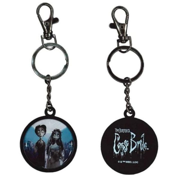 SD Toys Corpse Bride Couple Round Keychain (SDTWRN26333)