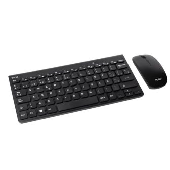 TooQ Compact Keyboard + Slim Wireless Mouse, Black