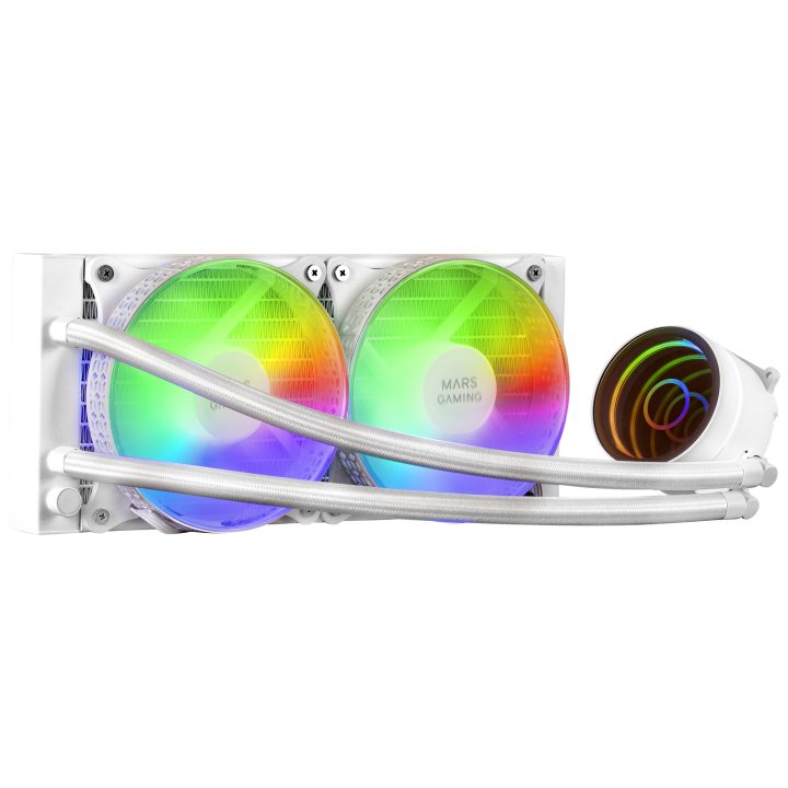 Mars Gaming ML-ONE240 White, CPU Liquid Cooler, 400W TDP, Infinity…