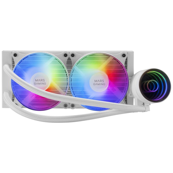 Mars Gaming ML-ONE240 White, CPU Liquid Cooler, 400W TDP, Infinity…