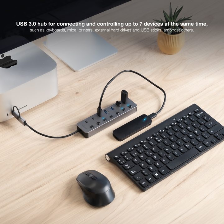 Hub Nanocable USB-C+USB-A/M para 4xUSB-A + 3xUSB-C 3.0 + USB-C 5V