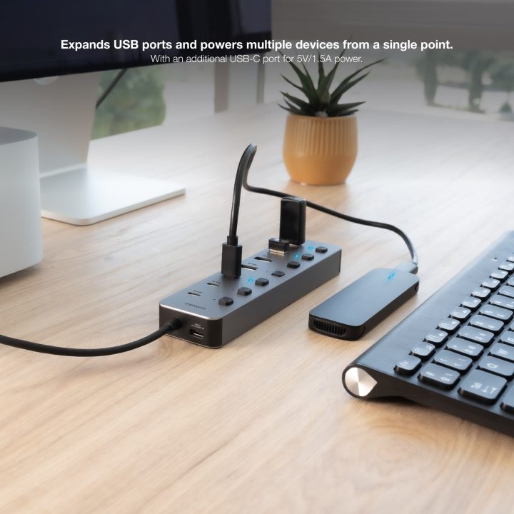 Hub Nanocable USB-C+USB-A/M para 4xUSB-A + 3xUSB-C 3.0 + USB-C 5V