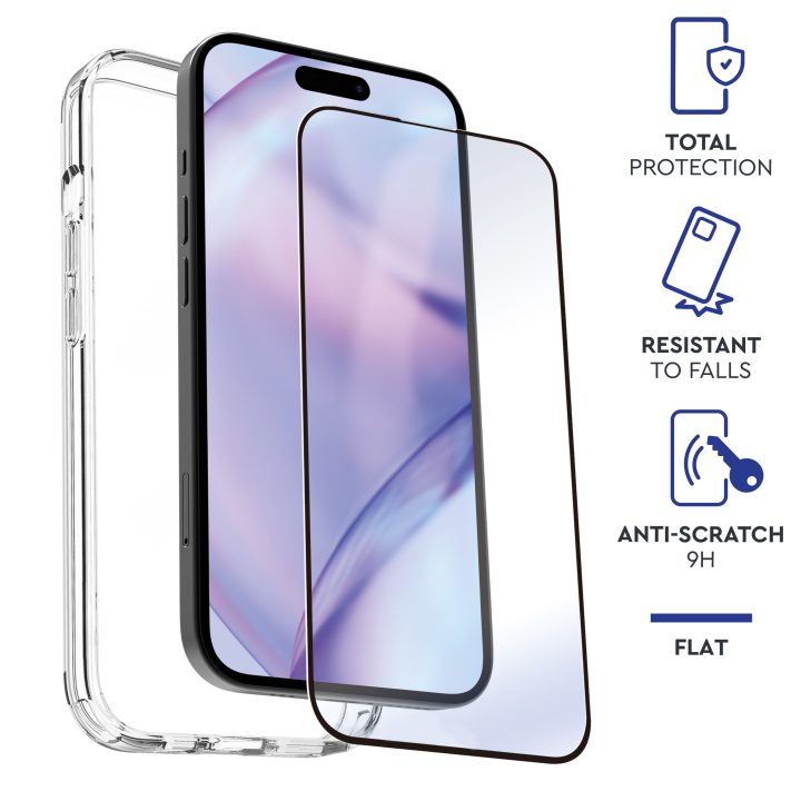 Myway Case for Apple iPhone 15 Plus Transparent + Tempered Glass…