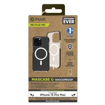 Funda Muvit recycletek MagSafe shockproof 3m para Apple iPhone 15 pro…