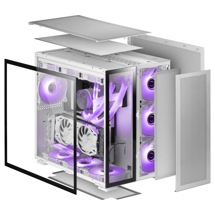 Mars Gaming MC-Nova, Torre Gaming Custom XXL E-ATX Aluminio, Doble…