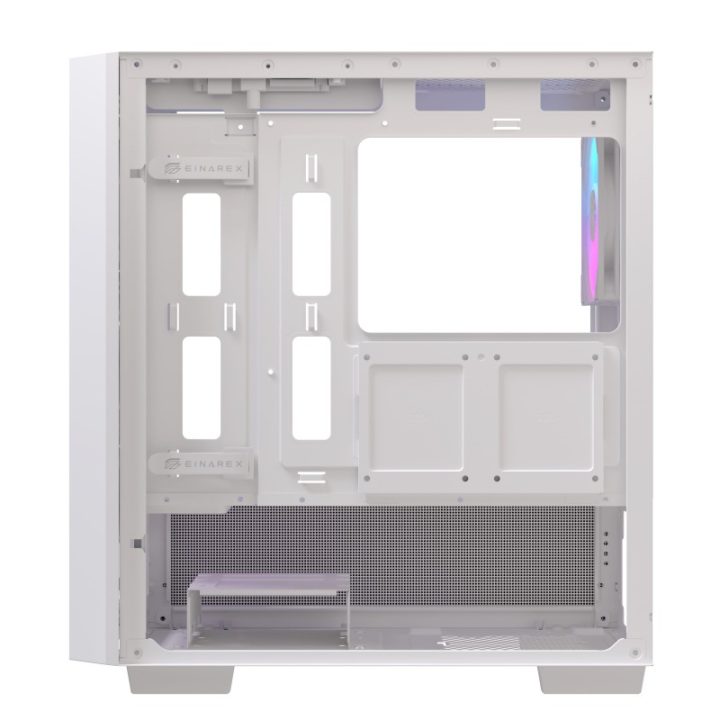 Gabinete de PC gaming Einarex PM150 matx RGB vidro temperado branco…
