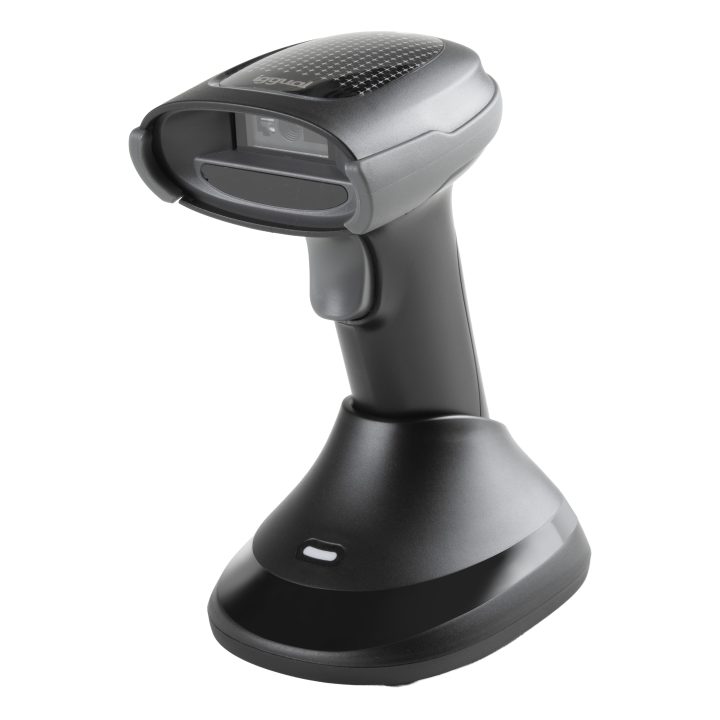 iggual Leitor de códigos de barras 2D Bluetooth 2.4G com base