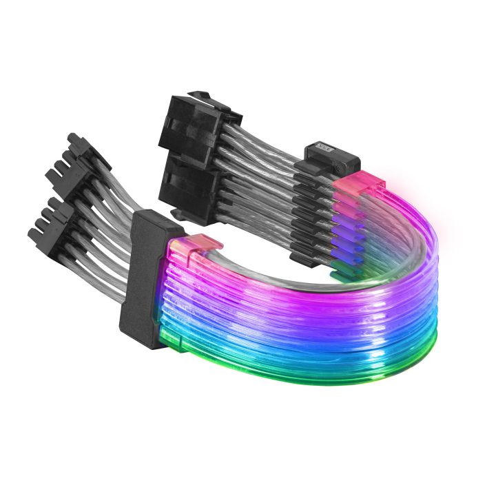 Mars Gaming MCA-16, Cable Extensor ARGB 8+8pin PCIe para Tarjeta…