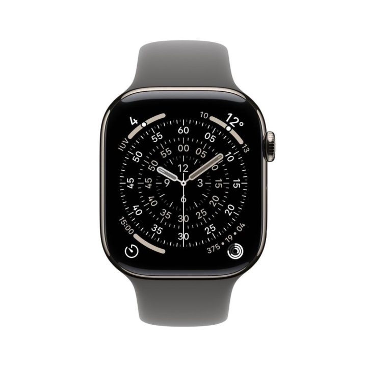 Apple Watch S11 GPS + Cellular Smartwatch 42mm Natural Titanium Case…