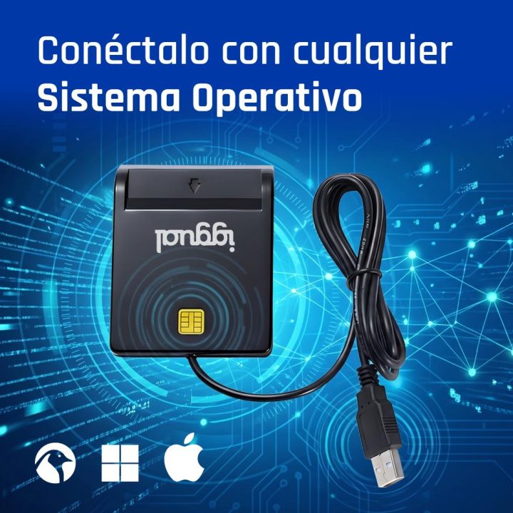 iggual SIP ID Card Reader USB 2.0 Black