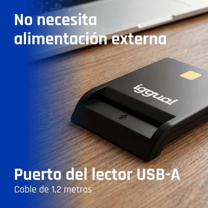 iggual SIP ID Card Reader USB 2.0 Black