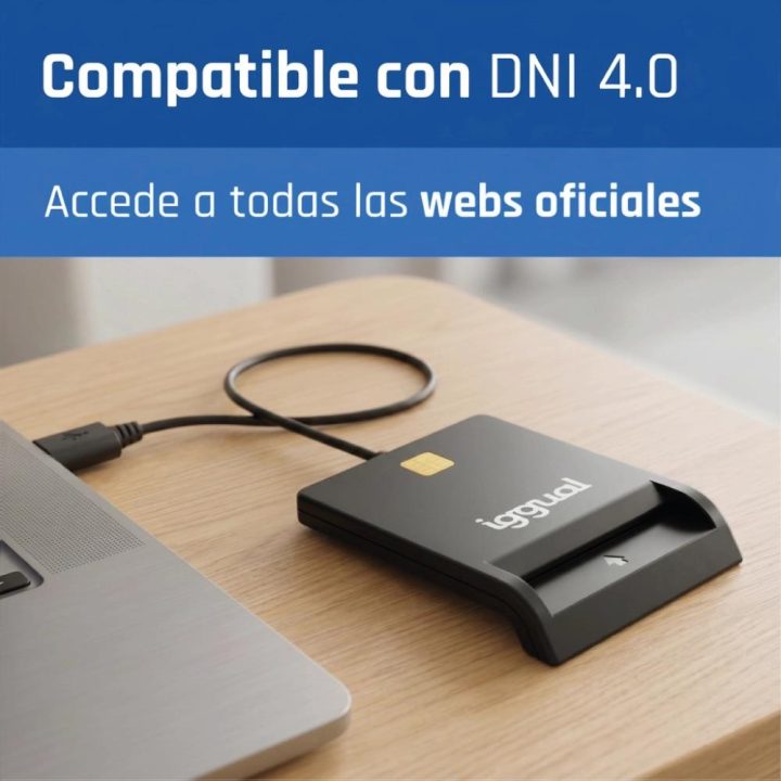 iggual SIP ID Card Reader USB 2.0 Black