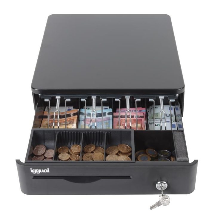 iggual IRON-10R Cash Drawer 38cm 4+5 Black