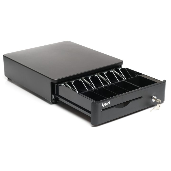iggual Gaveta Portamoedas IRON-10R 38cm 4+5 preto
