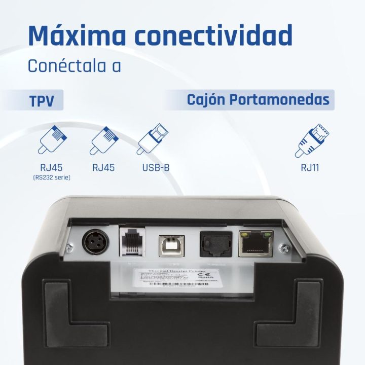iggual Impresora Térmica TP9000 USB+RJ45(RS232)+Ethernet