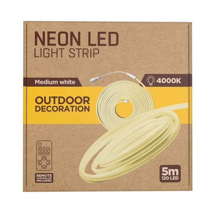 Fita LED Muvit io neon IP65 4000W 5m branco neutro (MIOLST009)
