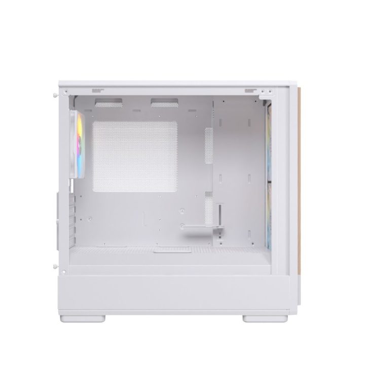 Einarex PM400 ATX RGB Gaming PC Case Tempered Glass White…