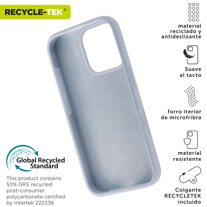 Capa Muvit recycletek liquid silicone para Apple iPhone 16 Pro azul…