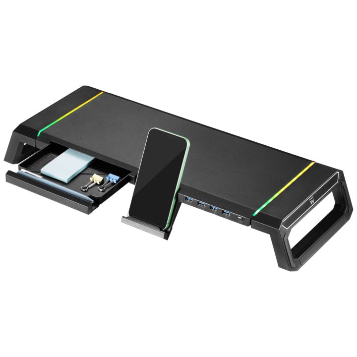 Ewent EW1268 suporte para monitor de secretária preto