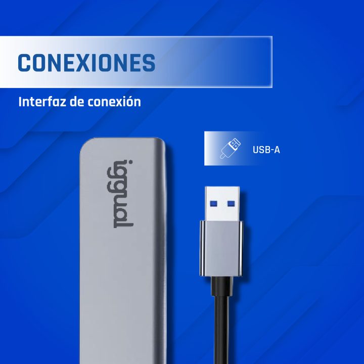 iggual Hub USB-A 3.0 x 4 puertos USB-A 3.0
