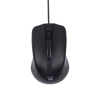 Ewent EW3300 rato de escritório ambidestro USB tipo A óptico 1000 DPI